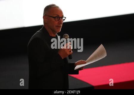 Terni, Italie. 23 février 2021. 2/23/2021 - Sergio Anibaldi Chef de projet presenta il progetto nei dettagli il nuovo stadio della Ternana Calcio durante Presentazione nuovo stadio Ternana Calcio, News in Terni, Italia, 23 febbraio 2021 (photo par IPA/Sipa USA) Credit: SIPA USA/Alay Live News Banque D'Images