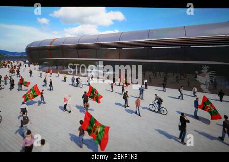 Terni, Italie. 23 février 2021. 2/23/2021 - immagine tratta dal progetto per il nuovo stadio della Ternana calcio durante Presentazione nuovo stadio Ternana Calcio, News in Terni, Italia, 23 febbraio 2021 (photo par IPA/Sipa USA) Credit: SIPA USA/Alay Live News Banque D'Images