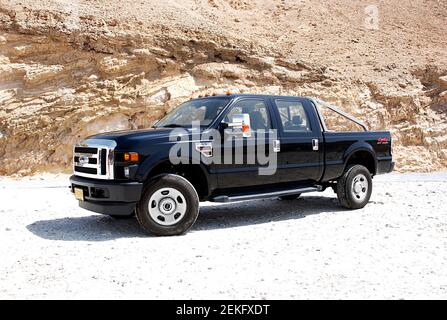 Ford F-350 Super Duty dans le désert de Negev, le 5 août 2016. Banque D'Images