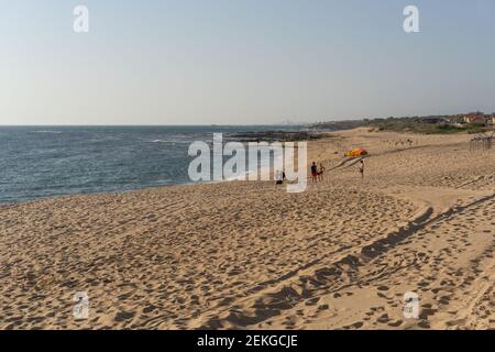 Vila cha Beach par une journée ensoleillée, au Portugal Banque D'Images