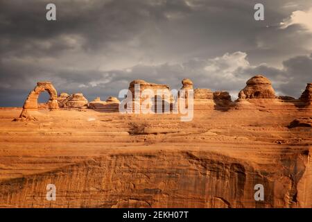 Upper Delicate Arch Viewpoint, parc national d'Arches, Utah, États-Unis Banque D'Images