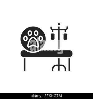 L'icône noire du glyphe de la salle d'opération et de l'équipement de l'hôpital. Elément vectoriel isolé. Pictogramme de contour pour la page Web, l'application mobile, la promotion. Vecteur illu Illustration de Vecteur