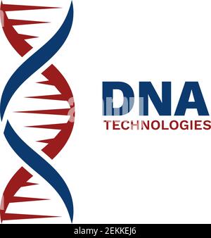 Emblème de l'ADN. Résumé Helix, génétique et génie génomique marque vecteur logo Illustration de Vecteur