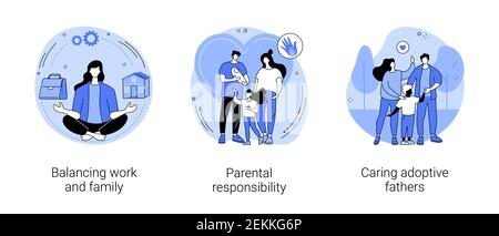 Illustrations vectorielles de concept abstrait Happy Family. Illustration de Vecteur