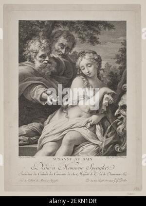 Johan Georg Preisler (1757-1831); Antonio Franchi (1634-1709), Susanne au bain, 1781 Banque D'Images