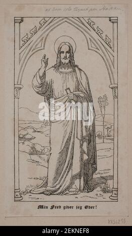 Axel Theodor Kittendorff (1821-1868); Adam Müller (1811-1844), bénédiction du Christ, (1840) Banque D'Images