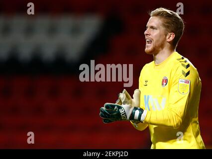 Woolwich, Royaume-Uni. 23 février 2021. WOOLWICH, Royaume-Uni, FÉVRIER 13 : Ben Amos de Charlton Athletic lors de la Sky Bet League One entre Charlton Athletic et Burton Albion2at the Valley, Woolwich le 23 février 2021 crédit : action Foto Sport/Alay Live News Banque D'Images