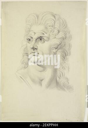 Unknown (-); Johann Heinrich Füsli (1741-1825); Johann Heinrich Füsli (1741-1825), chef de Satan, après 1786 Banque D'Images
