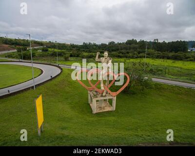 Statue de Pelé, Edson Arantes do Nascimento. Banque D'Images