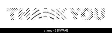 Merci - inscription rayée Illustration de Vecteur