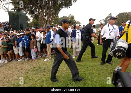 Parcours de golf de Torrey Pines. 14 juin 2008. CA.Tiger Woods (USA) pendant la troisième partie de l'US Open au parcours de golf de Torrey Pines. Louis Lopez/Cal Sport Media. Crédit : csm/Alay Live News Banque D'Images