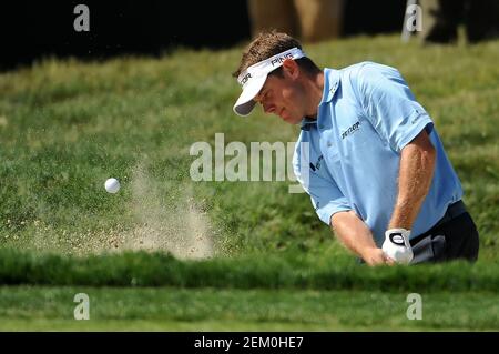 San Diego, Californie. 15 juin 2008. Lee Westwood (ENG) sort du bunker de sable le dimanche du 11ème trou lors de la dernière partie de l'US Open au parcours de golf de Torrey Pines, à la Jolla, Californie. Louis Lopez/Cal Sport Media. Crédit : csm/Alay Live News Banque D'Images