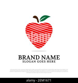 Beauté lignes fraise logo design inspiration, fruit frais amoureux logo icône vectorielle Illustration de Vecteur