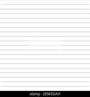 Papier quadrillé. Arrière-plan abstrait rayé avec lignes horizontales de couleur. Motif géométrique sans couture pour l'école, le papier peint, les textures et le bloc-notes. Papier ligné Illustration de Vecteur