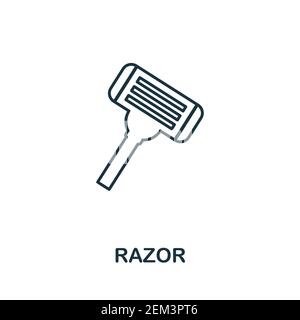 Icône rasoir. Un élément simple de la collection hygiène personnelle. Icône Creative Razor pour la conception de sites Web, les modèles, les infographies et plus encore Illustration de Vecteur