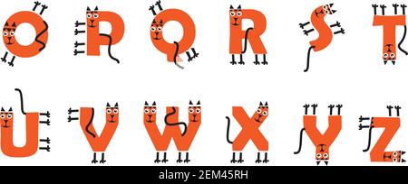 Illustration amusante Crazy Alphabet Vector Illustration de Vecteur