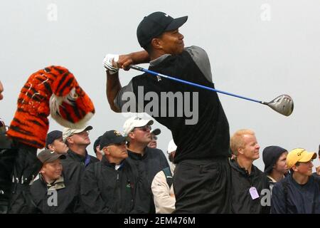 Tiger Woods American Pro - golfeur à l'Open Royal Troon, Ayrshire, Écosse, juillet 2004 Banque D'Images