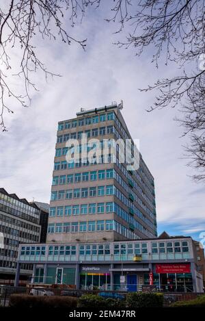 Appartements Skyline Plaza, bloc d'appartements. Tower Block dans Victoria Avenue, Southend on Sea, Essex, Royaume-Uni Banque D'Images