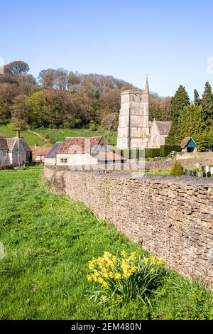 Printemps dans le village Cotswold de Hawkesbury, sud du Gloucestershire Banque D'Images