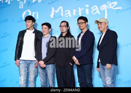 Taipei. 22 février 2021. Peter Ho participe à la conférence de presse de séries TV dramatiques 'sur le mariage' en tant que directeur avec John Hsu, Fu-Xiang Xu, PIN-Chuan Kao et Cheng Wen-Tang à Taipei, Taiwan, Chine, le 22 février 2021. (Photo par Top photo/Sipa USA) crédit: SIPA USA/Alay Live News Banque D'Images