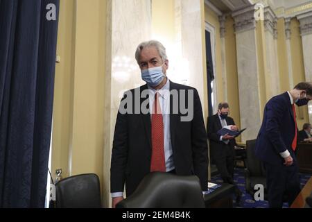 Washington, États-Unis. 24 février 2021. William Burns arrive à témoigner devant une audience du Comité du renseignement du Sénat sur sa nomination au poste de directeur de la Central Intelligence Agency (CIA) à Capitol Hill à Washington, DC, le 24 février 2021. Photo de piscine par Tom Brenner/UPI crédit: UPI/Alay Live News Banque D'Images