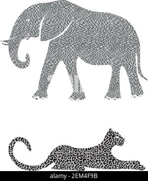 Ensemble d'animaux africains. Illustration vectorielle. Illustration de Vecteur