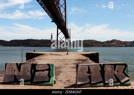 Le Tage à Lisbonne Banque D'Images