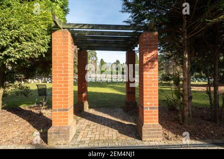 Le terrain du cimetière Ismaili, qui fait partie du cimetière Brookwood à Surrey, en Angleterre, au Royaume-Uni Banque D'Images