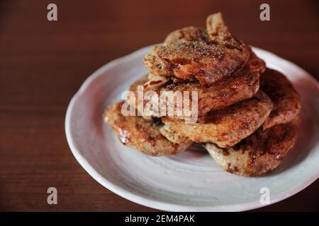 Poulet frit traditionnel japonais , Nagoya fried chicken Japanese food Banque D'Images