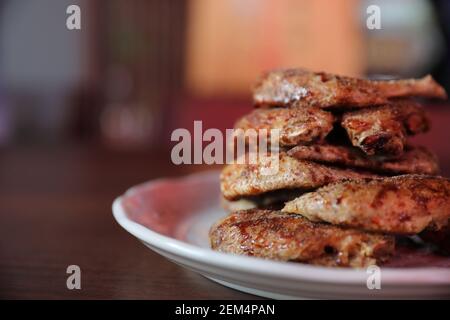 Poulet frit traditionnel japonais , Nagoya fried chicken Japanese food Banque D'Images