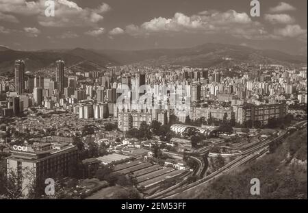 CARACAS, VENEZUELA, 1988 - vue aérienne du centre de Caracas. Banque D'Images