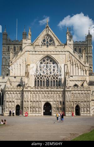 Cathédrale d'Exeter, Exeter, Devon, Royaume-Uni. Banque D'Images