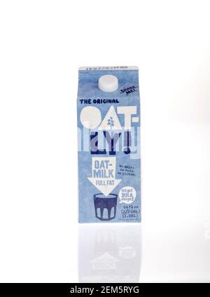 Oatly faire l'avoine d'un demi-gallon de lait Banque D'Images