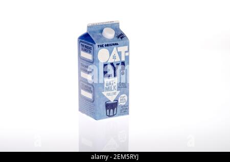 Oatly faire l'avoine d'un demi-gallon de lait Banque D'Images