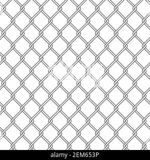 Motif vectoriel sans couture avec maillage métallique en excellent état. Illustration en noir et blanc. Illustration de Vecteur