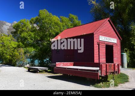 Hangar en bateau pittoresque à Glenorchy près de Queenstown, Nouvelle-Zélande Banque D'Images