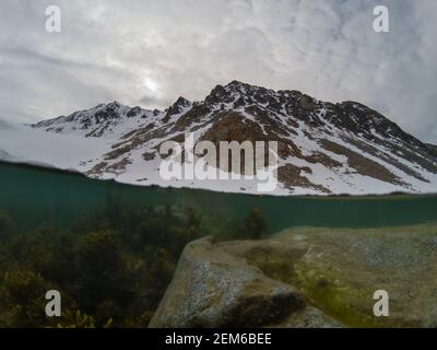 Fuglefjorden, Spitsbergen, Iles Svalbard, Norvège. Banque D'Images