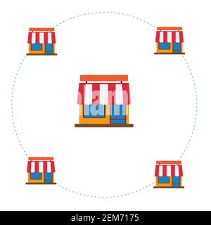 icône de franchise sur fond blanc. symbole de franchise. signe de franchise. Banque D'Images