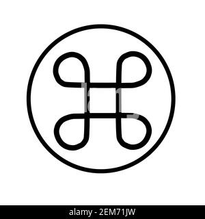 Icône de commande sur fond blanc. style plat. Icône de commande pour la conception de votre site Web, logo, application, interface utilisateur. Contour de la ligne de l'icône de commande. Banque D'Images