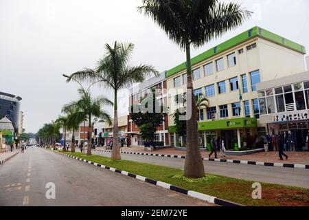 Nouveaux bâtiments modernes dans le centre-ville de Kigali. Banque D'Images