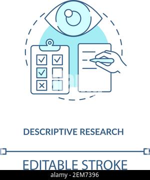 Icône de concept de recherche descriptif Illustration de Vecteur