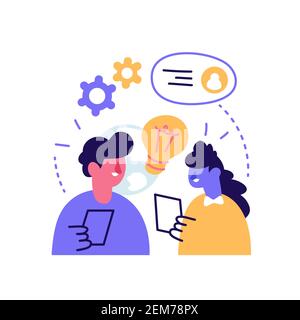 Les personnes de la génération Z parlent en tenant les smartphones à portée de main Illustration de Vecteur