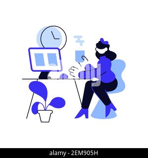 Concept de bonne gestion du temps, travail productif, auto-organisation Illustration de Vecteur