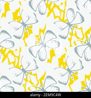 motif vectoriel sans couture à motif papillons simples Illustration de Vecteur