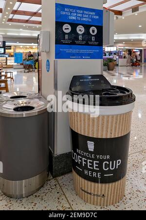 MacKay, Queensland, Australie - février 2021 : recyclez votre bac à café dans le centre commercial Banque D'Images