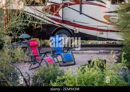 Apache Junction, AZ, États-Unis - 29 octobre 2019 : une chaise portable Timber Ridge Banque D'Images