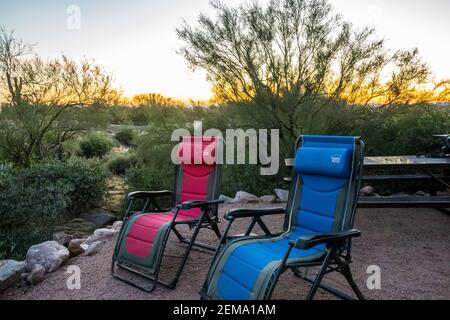 Apache Junction, AZ, États-Unis - 30 octobre 2019 : une chaise portable Timber Ridge Banque D'Images