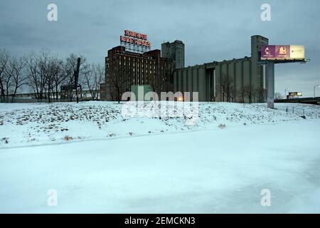 Cinq roses moulin de farine à Montréal, Canada Banque D'Images