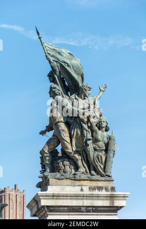 Rome, Italie - 03 octobre 2018 : sculpture ornant l'Altare della Patria à Rome Banque D'Images