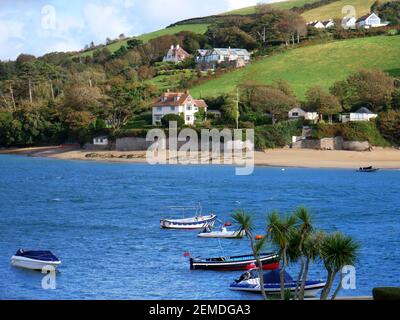 Small's Cove et East Portlerouth vus de Salcombe, South Devon. Banque D'Images